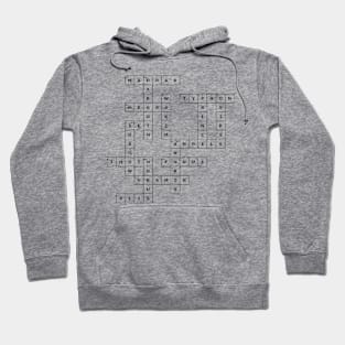 (1969COLAD) Crossword pattern with words from a 1969 science fiction/fantasy book. Hoodie